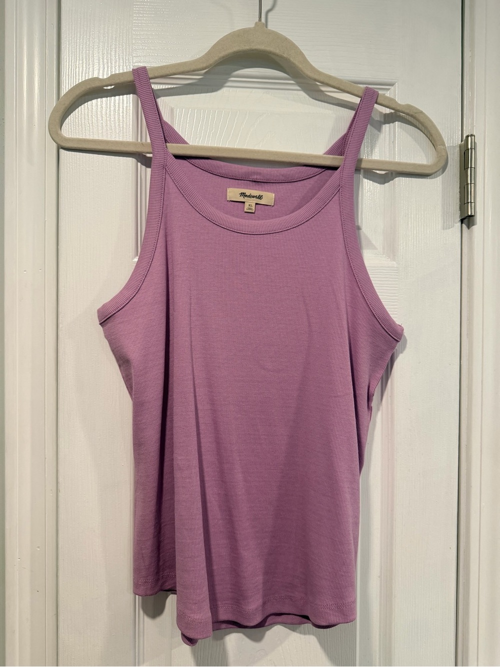 NWOT Madewell Size XL Lavender Thin Strap Ribbed Supima Racerback Tank Top